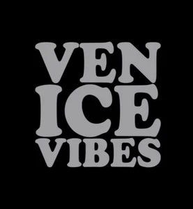 Venice Vibes Vinyl Sticker decal SILVER GLOSS 10 x 10 cm - Picture 1 of 2