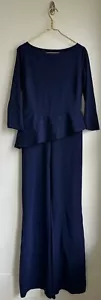 NWT Chiara Boni La Petite Robe Italy Navy Blue US Size 12 Skirted Jumpsuit - Picture 1 of 7