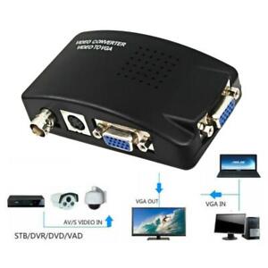 BNC S-Video to VGA Converter Adapter 1080P for Computer HDTV Projector