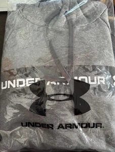 Under Armour Herren Rival Fleece Hoodie Größe XL Camouflage Bruststreifen Meliert Grau Neu mit Etikett - Bild 1 von 5