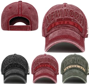 New York Collection NY Vintage Distressed Baseball Cap Dad Hat Adjustable Unisex - Picture 1 of 35