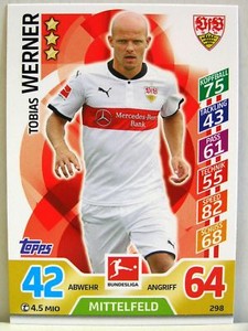 Match Attax 2017/18 Bundesliga - #298 Tobias Werner - VfB Stuttgart