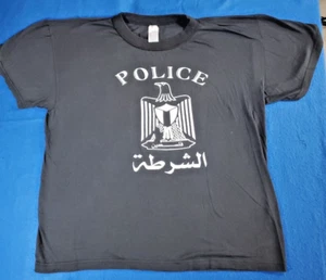 Police PALESTINE Black T-Shirt Men's Size Large - Picture 1 of 15