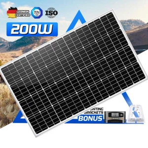 200W Solarmodul Solaranlage PV Anlage für Balkonkraftwerk Boot Wohnmobil Auto - Bild 1 von 16