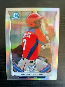2014 Bowman Chrome Prospects Series 2 Refractors #BCP40 Michael Taylor /500 - Picture 1 of 3