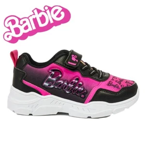 Barbie Niñas Entrenadores Gruesos Moda Tenis Zapatos Negro Rosa Reino Unido Talla 8-1 - Imagen 1 de 5