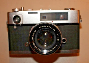 CLEAN Konica Auto S 35mm 35MM CAMERA 47MM KONISHIROKU HEXANON JAPAN - Picture 1 of 2