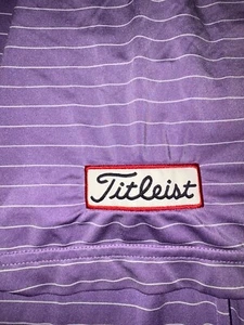 FootJoy Titleist Golf Polo Shirt Mens Purple Stripe XL tour patch (sun fade) - Picture 1 of 7