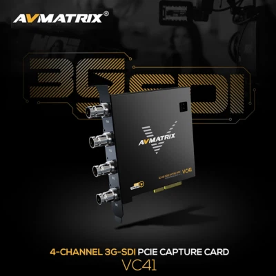 AVMATRIX VC41 4-CH 3G-SDI SDI PCIE Video Capture Card PCI-Express GEN2×4 1080p60 - Image 1 of 4