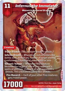 Infernus the Immolator Clash of the Duel Masters Ligeramente Jugado - Kaijudo - Imagen 1 de 1