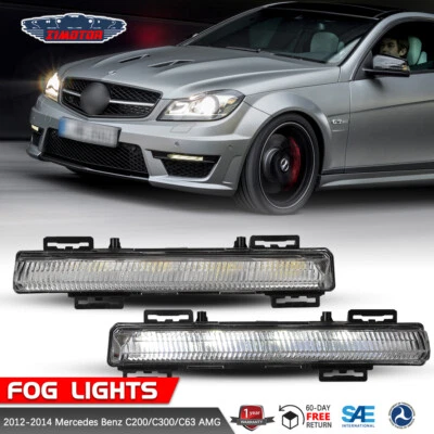 Luces antiniebla para Mercedes Benz C200/C300/C63 2012-2014 AMG lámparas DRL lente transparente Foto 1 de 4