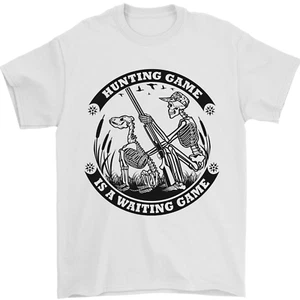 Hunting Game is a Waiting Game Hunter Skull Mens T-Shirt 100% Cotton - Picture 1 of 12