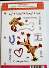 CRAFT LOUNGE Pat the Good Dog Cling Rubber Stamp Bones Hearts Phrases
