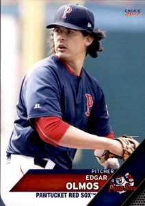 2017 Pawtucket Red Sox Choice #18 Edgar Olmos Van Nuys California Baseball Card
