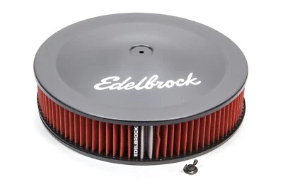 Круглый воздухоочиститель Edelbrock 1225 Pro-Flo черный 14 дюймов 3 дюйма хлопковый элемент глубокий фланж - Изображение 1 из 3