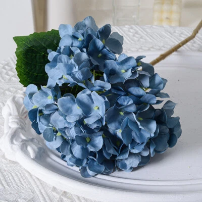 1X Ramo de Flores de Seda Falsa Hortensia Artificial Boda Hogar Jardín Decoración LO ÚLTIMO Foto 1 de 4