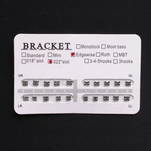 1 Pack Orthodontic Dental Edgewise Metal Bracket Mini 022 345 Hooks Monoblock - Picture 1 of 5