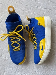 Nike Herren Zoom KD 11 blau gelb maßgeschneidert Basketball Sneaker 10,5 Splatter - Bild 1 von 14