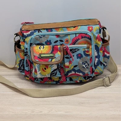 Bolso Bandolera Lily Bloom Estampado Floral Brillante Correa Ajustable Bolsillos con Cremallera Foto 1 de 4