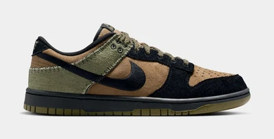 HV4452-300 Nike Dunk Low Retro Camo Olive Mens Lifestyle Shoes - Image 1 of 4