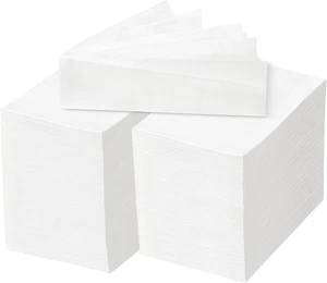 Confezione 200 Tovaglioli di Carta Monouso,3 Strati Bianco Tovaglioli Pranzo per Ospiti,Bagno - Foto 1 di 12