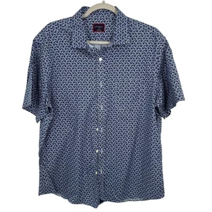 UNTUCKit Stoller Camicia Uomo Nav Regular Fit Manica Corta Bottoni Grande - Foto 1 di 8