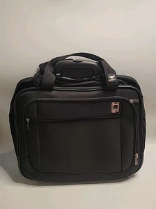 Delsey Luggage Rolling Travel Black Handle Carry On Bag Excellent Condition - Picture 1 of 3