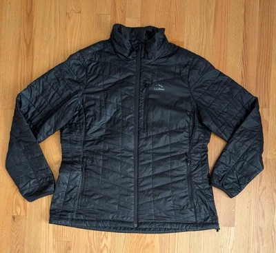 LL Bean Primaloft Packaway Jacket Women's XL Black Coat Insulated Hiking - Image 1 of 4