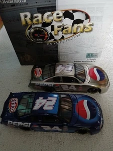 2000 Jeff Gordon #24 Pepsi Brookfield Race Fans Brushed Metal 1/24 2 car Set - Picture 1 of 6