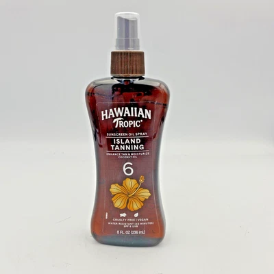 Aceite bronceador Hawaiian Tropic Island spray hidratante protector solar FPS 6 8 oz spray Foto 1 de 3