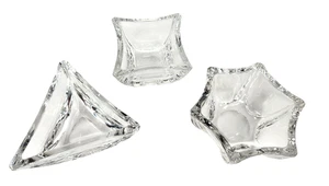 Set 3 ciotole cristallo Marquis By Waterford - stella triangolo quadrato - caramelle noce festa - Foto 1 di 19