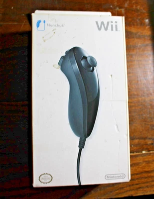 Nintendo Wii 2009 Original Nunchuk Negro - Nuevo Caja Sellada de Fábrica Foto 1 de 4