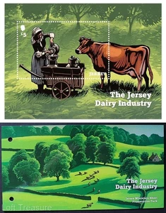 Estampillas de Jersey: "Jersey Dairy" £5 MS paquete de presentación MNH 2024 - Imagen 1 de 6