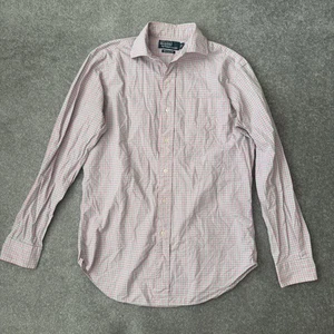 Polo Ralph Lauren Shirt Mens Small Pink Plaid Westerton Button Front Long Sleeve - Picture 1 of 7