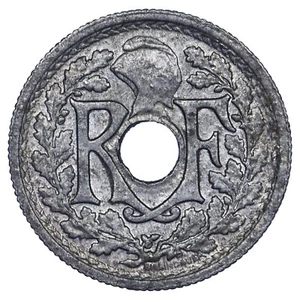 France 10 centimes 1945 B Lindauer Zinc pièce de monnaie française - Imagen 1 de 2