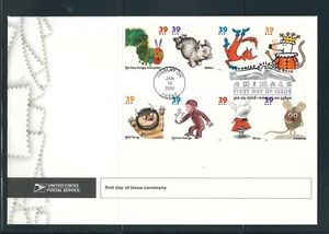 US SC # 3987-3994 Children's Book Animals FDC Program Ceremony. USPS - Picture 1 of 2
