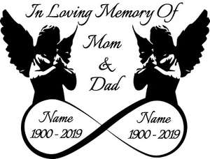 In Loving Memory of Mom Dad decal sticker for car/truck laptop window custom - Bild 1 von 2