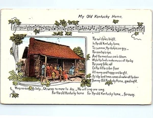 Postcard My Old Kentucky Home Poem The Sun Shines Bright 1917 - Picture 1 of 3