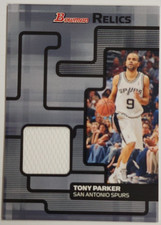 2007-08 Bowman Basketball Relic Tony Parker Jersey Card #BR-TP