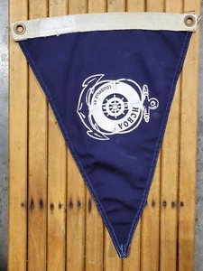Vintage Harrods Creek Boat Owners Ass Navy Duckcloth Flag KY HCBOA Louisville - Picture 1 of 12