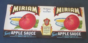 Wholesale Lot of 50 Old Vintage MIRIAM - APPLE SAUCE - CAN LABELS - Brooklyn NY - Picture 1 of 1