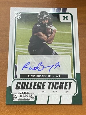 🏈 2021 Panini Contenders Draft Football Autograph Rookie #176 Rico BUSSEY 🏈 - Image 1 of 2
