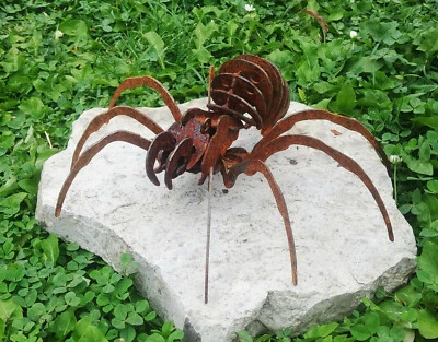 Edelrost Spinne Gartendeko Rost Optik Rost Deko Herbst Garten Frühling 3D Figur - Bild 1 von 4