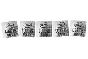5 pcs Sticker for CORE i5 10th GEN Silver Skylake Logo 18mm x 18mm generation - Afbeelding 1 van 1