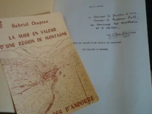 MISE EN VALEUR REGION DE MONTAGNE CHAPEAU VALLEE  ANDORRE envoi auteur Pf ROTH