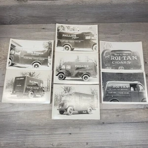 Vtg 5x7 Cigar Delivery Truck Photograph Phillies, Blue Ribbon Roi-tan Cliff Weil - Picture 1 of 5