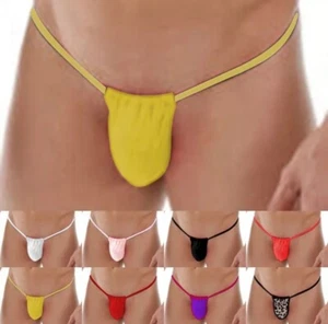 Mens Sexy Pouch Thong Underwear Elastic G-string Swimwear Micro Bikini T-back - Picture 1 of 2