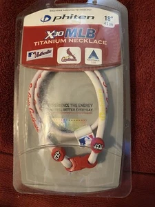 ST. LOUIS CARDINALS Phiten Necklace - WHITE & RED 20” - NEW W/O PACKAGING - Picture 1 of 2