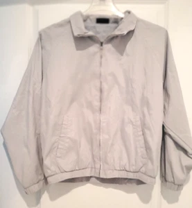 Chaqueta cortavientos Outbrook para mujer mediana 10-12 gris claro poliéster cremallera completa. - Imagen 1 de 8