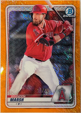2020 Bowman Chrome Prospects Orange Shimmer Refractors #BCP166 Brandon Marsh /25